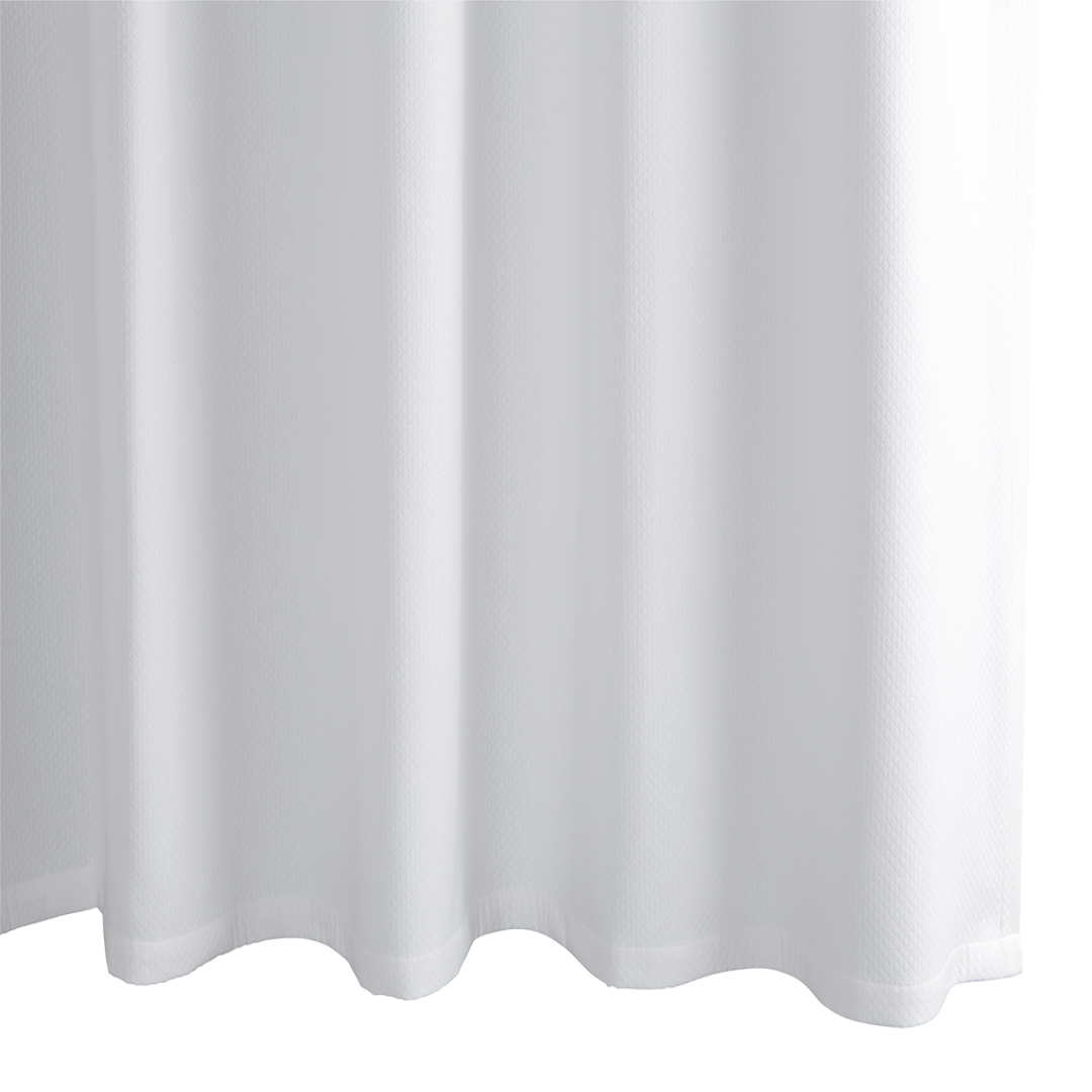 Matouk White Diamond Pique Shower Curtain
