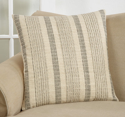 Natural Woven Striped Pillow